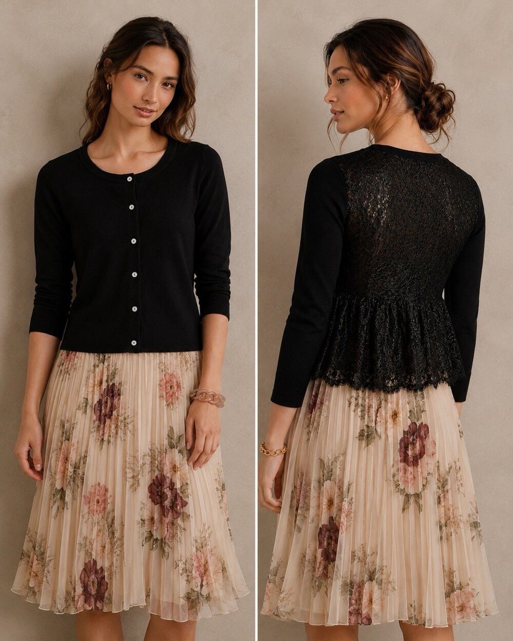 NWT Anthropologie Afterword Cardigan Sz L by Knitted & Knotted Black Whimsy